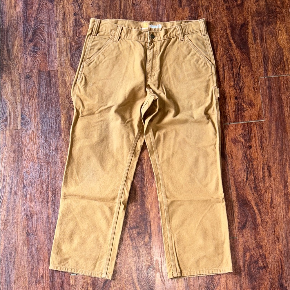 Carhartt Men's Tan Cargo Pants - Picture 4 of 10